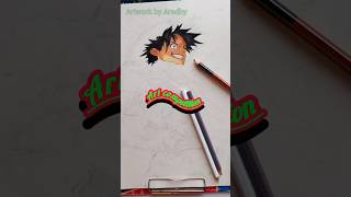 Luffy's Realistic face drawing | #art #shorts