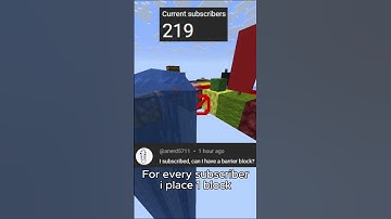 For Every Sub, I place 1 Block