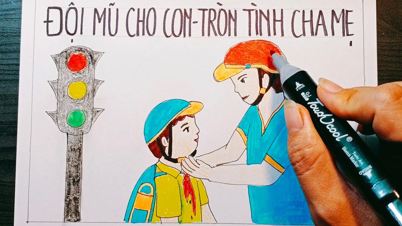 Xem hơn 48 ảnh về hình vẽ bé đội mũ bảo hiểm  daotaoneceduvn