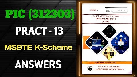 Programming in C|| 2nd Sem || Solutions #msbte #solution #labmanual #diploma