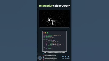(Save it 🕷️) Interactive Spider Cursor  #coding