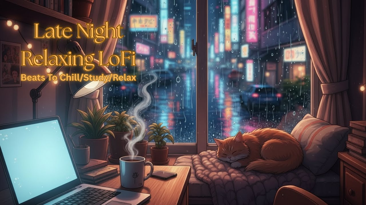 studying alone in a rainy city at night 🌧️ | lofi hip hop mix - YouTube