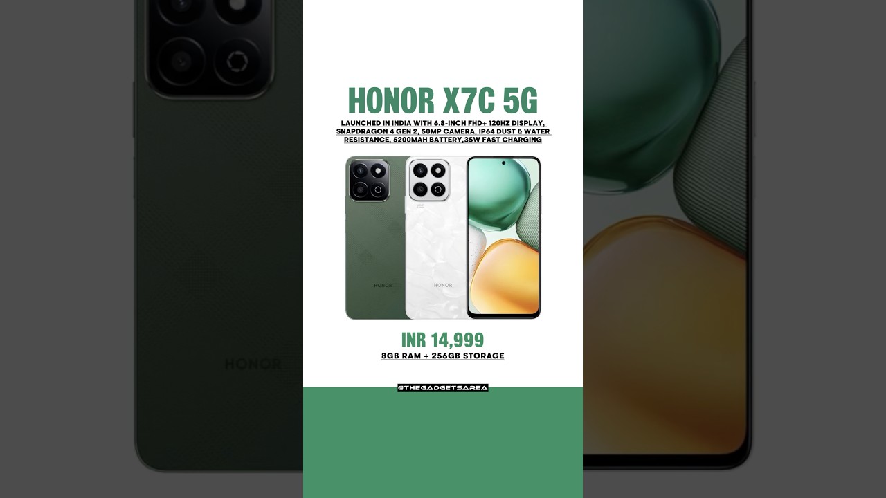 🔥 HONOR X7c 5G Launched in India @ ₹14,999 | 6.8" 120Hz + Snapdragon 4 Gen 2! 