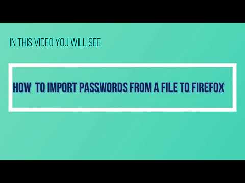 How to import passwords using csv file to FireFox l Simple Solution