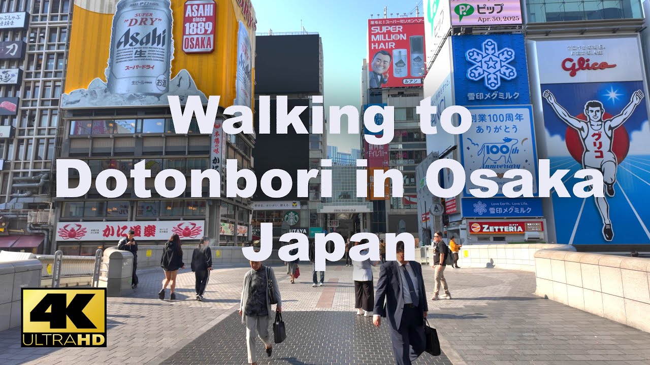 4k - 오사카 도톤보리에서 난바역까지 걷기_Dotonbori to Namba, Osaka
