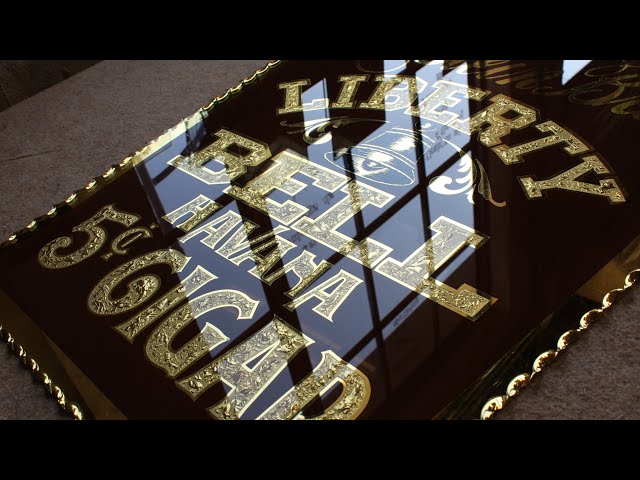 Gold Lettering Process with Gold Foil & Craft Gilding Glue 