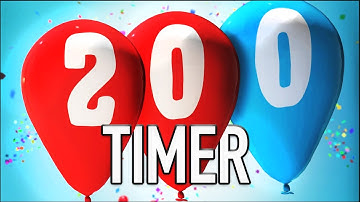 Countdown timer with Balloon Numbers: Only 2 Minutes Left!