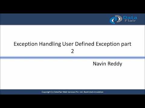 Java Exception Handling User Defined Exception Part-2