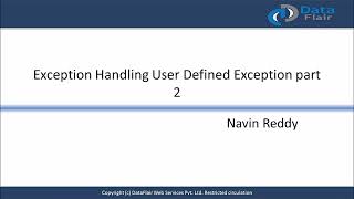 Famous Java Exception Handling User Defined Exception Part-2 Wealth