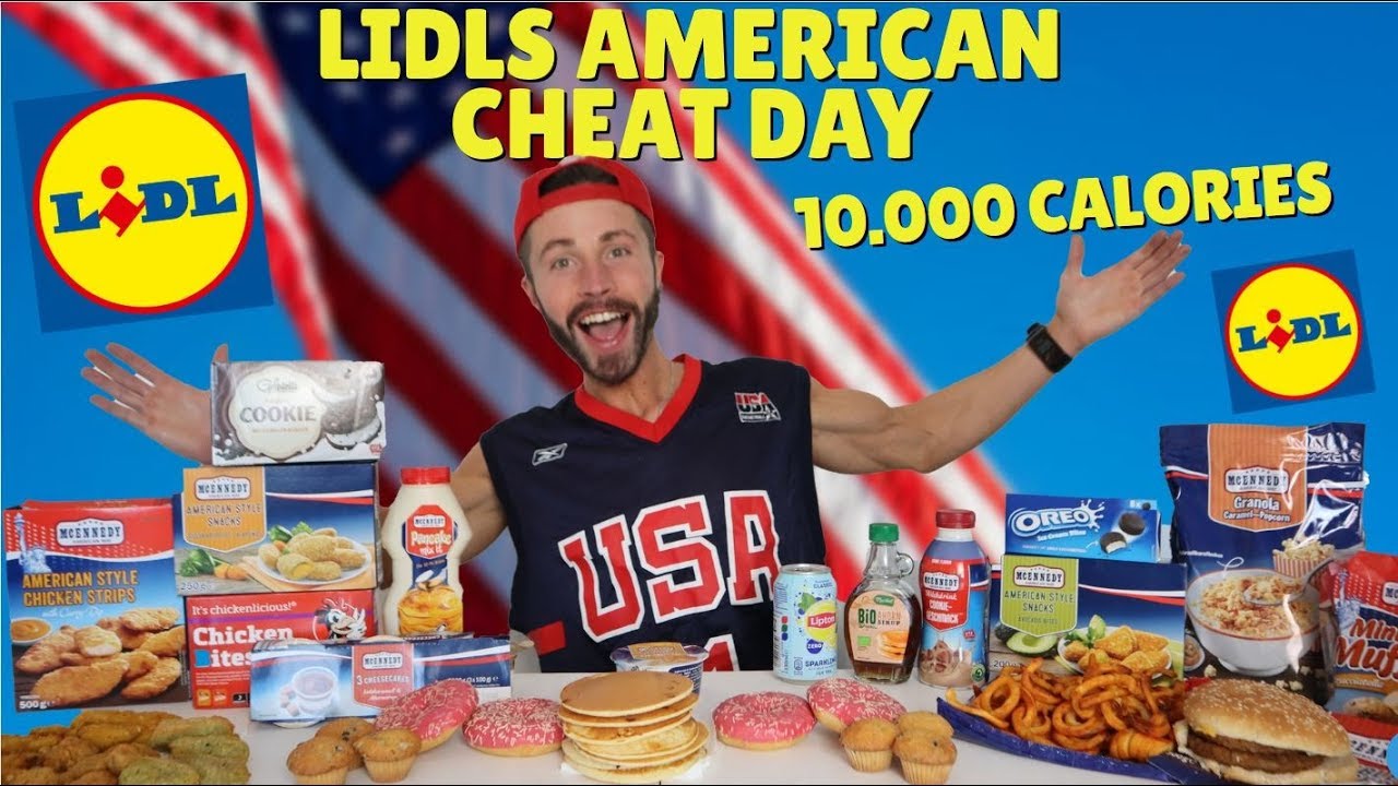 LIDL AMERICAN FOOD CHALLENGE | 10.000 CALORIE CHEAT DAY - YouTube