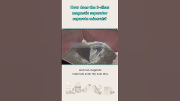 How does the three-disc magnetic separator separate minerals?
