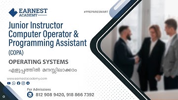 JUNIOR INSTRUCTOR COPA | OPERATING SYSTEMS | KERALA PSC | FREE CLASS