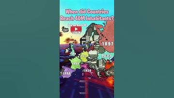 When did European Countries Reach 40M Population?🇪🇺 | #shorts #mapping #pop #life #europe #country