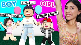 MY GENDER REVEAL in BLOXBURG! *MY KIDS REACT To The NEW BABY* (Roblox Roleplay)