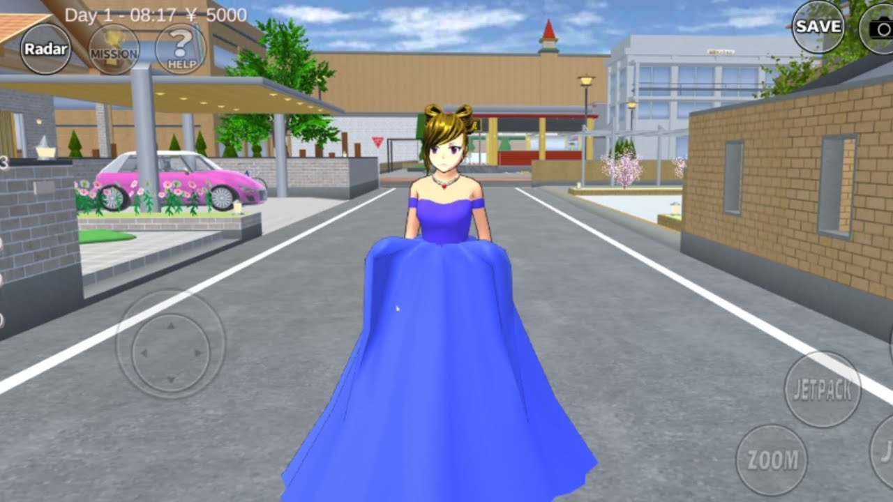 How to Make Royal Blue Princess Gown 👑💙 | Sakura School Simulator