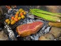 Cooking Caveman Steak in the Woods