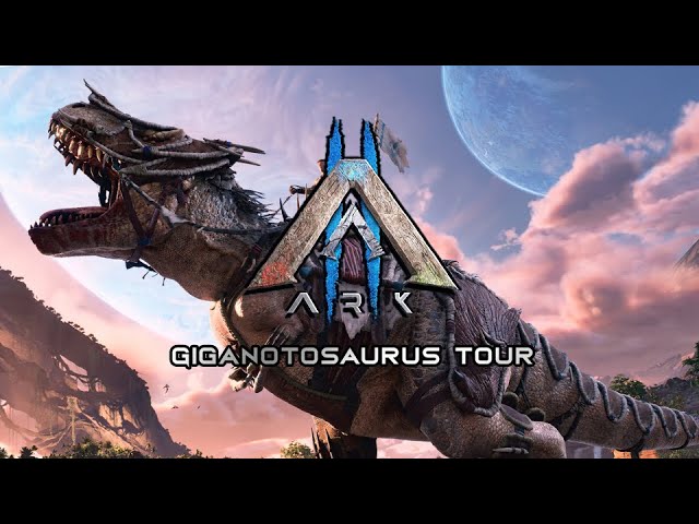 ARK Survival Ascended - Walk around with Giganotosaurus 4K 60FPS