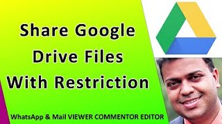 How To Create And Share Google Drive Link With Restrictions | Viewer Commenter and Editor In G Drive