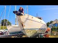 ⛵This could be BAD! Exposing our lifting keel!!😱 Rusty yacht transformation. [S2-EP34]