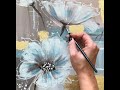 How to make an amazing abstract flowers painting with gold leaf by Julia Kotenko