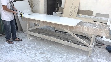 Polishing corian acrylic solid surface countertop