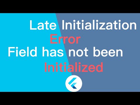 Late initialization error field has not been initialized (solved)| Flutter | Dart