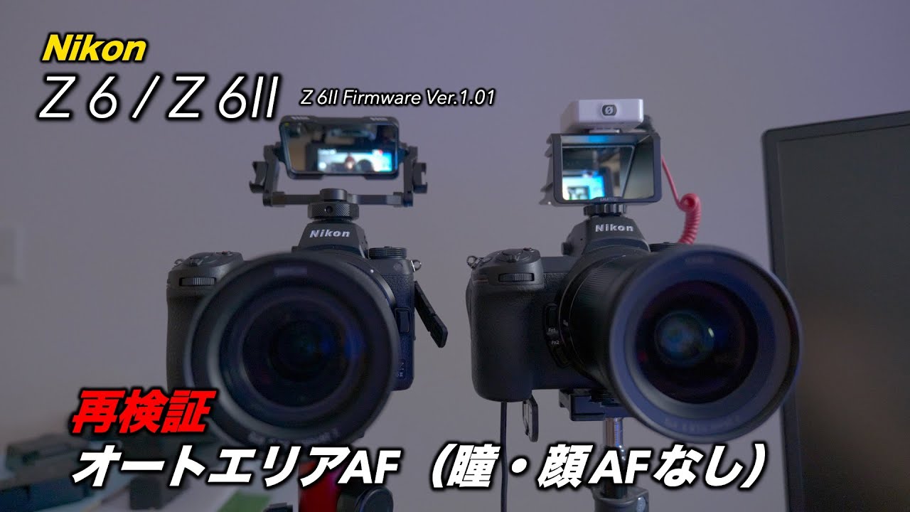 Nikon Z 6、Z 6Ⅱ オートエリアAF（顔、瞳AFなし）比較検証 NIKKOR Z