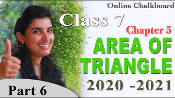 CLASS 7 CHAPTER 5 - AREA OF TRIANGLE - PART 6_2020-21 | KERALA SYLLABUS | Kite Victers | Aimy Mathew