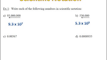 Writing Numbers Using Scientific Notation