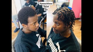 BEST BEGINNERS TUTORIAL ON HOW TO DOUBLE STRAND TWIST ON VERY SHORT HAIR WITH EXTENSIONS