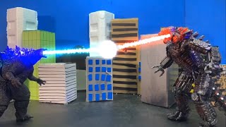 Godzilla vs Mechagodzilla Beam Clash Stop Motion (EGM)