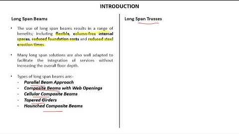 Introduction to Long Span Beams and Trusses