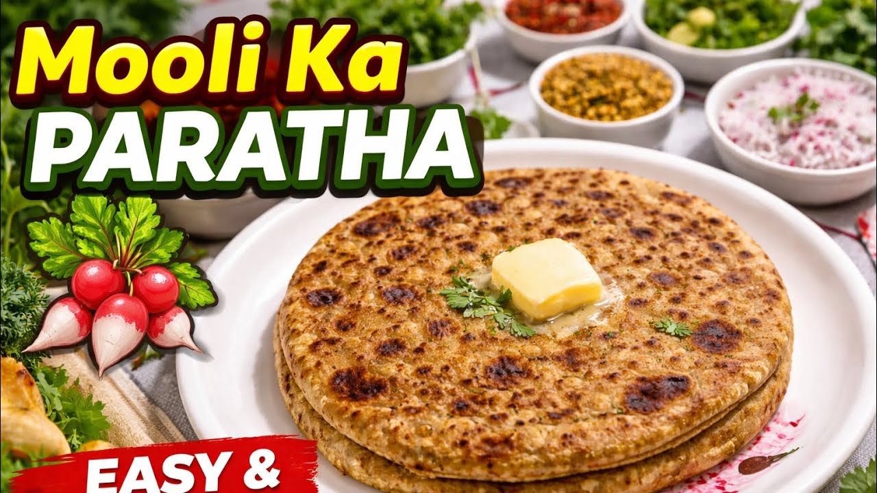 Mulli ka paratha making video #shorts #viral #food 