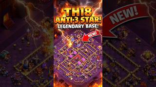 Top TH18 Anti 3 Star Bases | New Legend & War Bases | Th18 war base | #shorts #coc