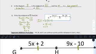 Segment Addition Postulate Notes