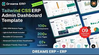 Dreams ERP: Multi‑Stack Admin Dashboard Template