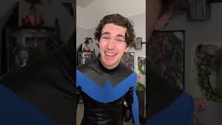 Trying on my new nightwing suit #nightwing