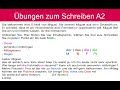 Übungen zum Schreiben A2 Teil II - German Writing Exercises A2