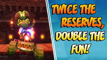 Double Reserves on Blue Fire Pad in Cortex Castle! | Crash Team Racing Nitro Fueled (CTRNF) Pro Tips