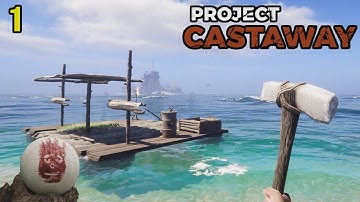 PROJECT CASTAWAY |  Building My Raft Base | The Forest x Stranded Deep
