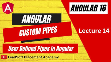 Lecture 14 - Custom Pipes in Angular #leadsoft #surajsir #angular16 #custompipes #fullstack