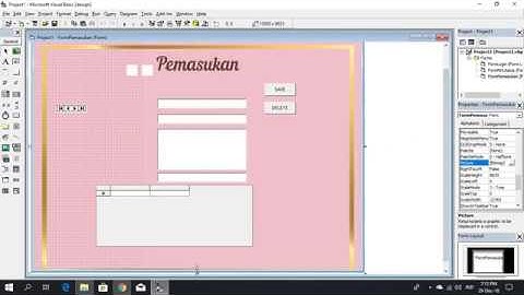 4  Membuat Form Pemasukan Kas Menggunakan Visual Basic 6