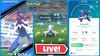 LET'S HUNT SHINY HISUIAN SAMUROTT ✨✨ | Pokémon Go Hisuian Samurott Raid Day Special Live Stream