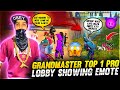 Grandmaster Top 1 Pro Lobby Hiphop Bundle Showing Emote ❤️🤯 - Last Zone 30 Alive - Garena Fire