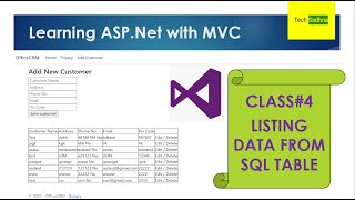 Asp.Net Core 6 with MVC | Industrial Training | Office CRM Project | Class 4. Data Listing | Bengali