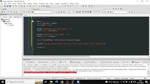 Menghitung Volume Tabung | Urutan | Bahasa C