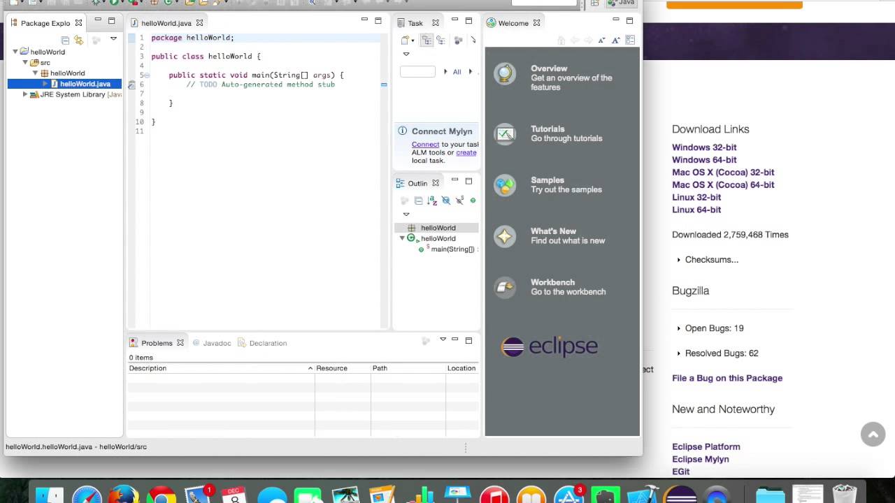 Java Eclipse and Hello World - YouTube