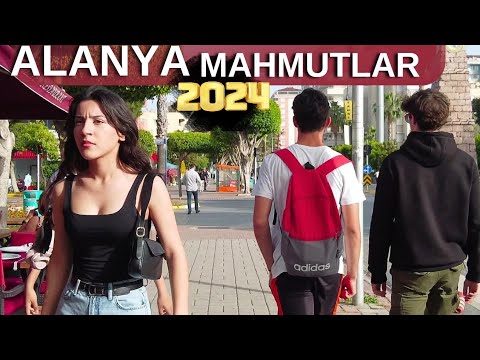 Alanya Mahmutlar street full tour 2024 april l Alanya Antalya turkey holiday turkey travel 4k