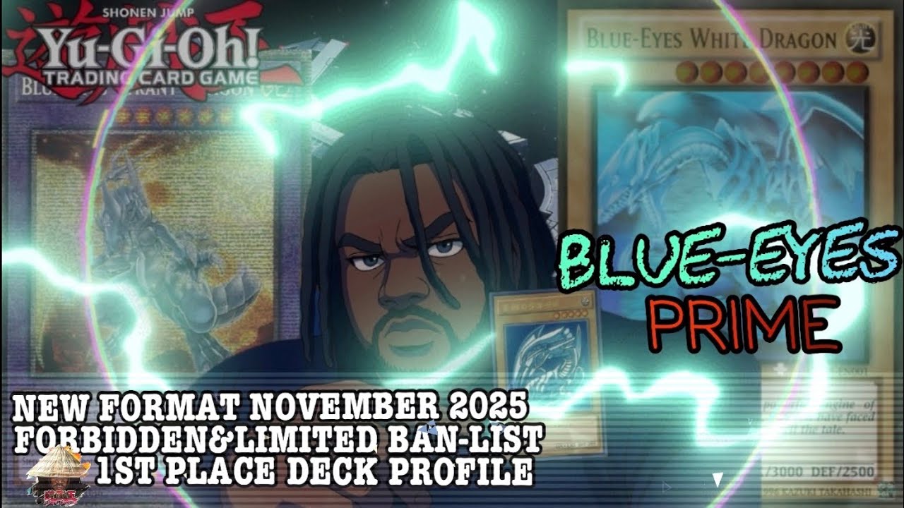 Yugioh, New Format, ноябрь 2025, местный рейтинг, 1-е место, профиль колоды - Blue-Eyes Prime - А...