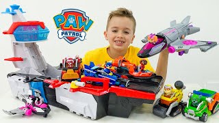 Chris e Niki PAW Patrol Mighty Movie missione di salvataggio dei giocattoli